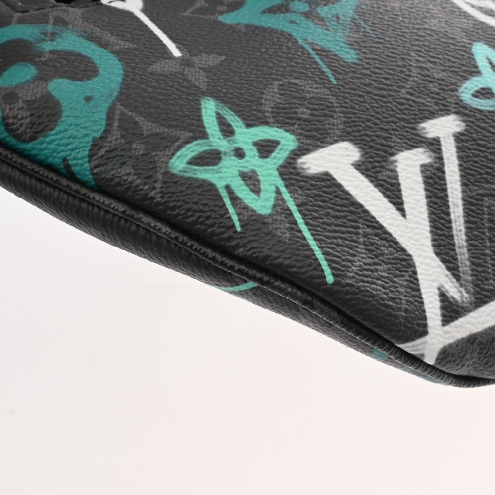 Louis Vuitton Monogram Eclipse Black Discovery Bum Bag Graffiti Canvas Body - Picture 7 of 10